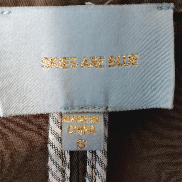 Skies are Blue Olive green jacket, Small - Picture 3 of 10